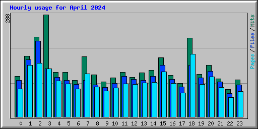 Hourly usage for April 2024