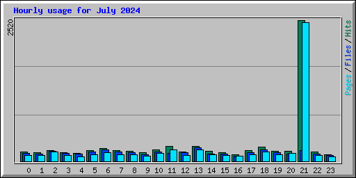 Hourly usage for July 2024