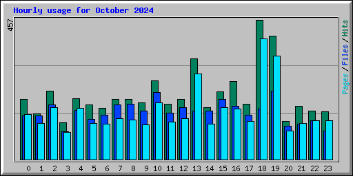 Hourly usage for October 2024