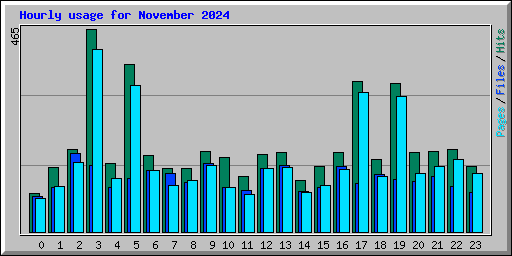 Hourly usage for November 2024